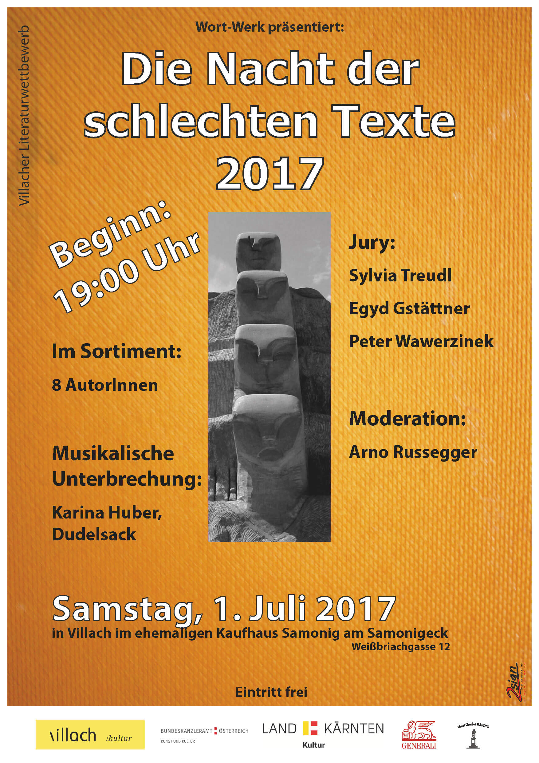 Plakat Nacht der schlechten Texte 2017